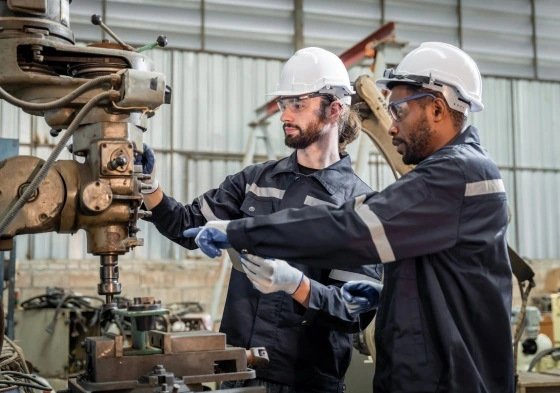 Profils Opérationnels et Techniques - Deux hommes dans une usine